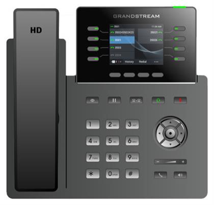 GRP2624 Ενσύρματο Τηλέφωνο IP 4 γραμμών Μαύρο Grandstream