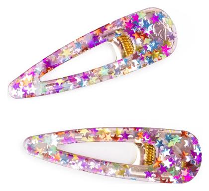 Σετ Παιδικά Κοκαλάκια με Κλιπ Gel Sparkley σε Ροζ Χρώμα 2τμχ Great Pretenders