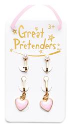 Σκουλαρίκια με κλιπ Καρδιά 2 ζεύγη Great Pretenders