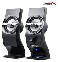 Audiocore AC805 2.0 με Ισχύ 6W σε Μαύρο Χρώμα Green Blue