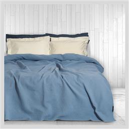 2034 Κουβερλί Υπέρδιπλο Microfiber Γαλάζιο 220x240cm Greenwich Polo Club