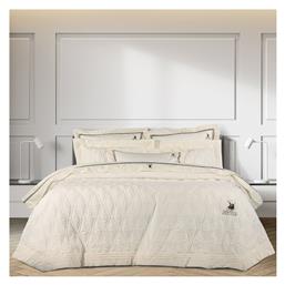 2159 Σετ Κουβερλί Υπέρδιπλο Microfiber Κρεμ 220x240cm Greenwich Polo Club