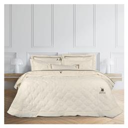 2162 Σετ Κουβερλί Υπέρδιπλο Microfiber Κρεμ 220x240cm Greenwich Polo Club
