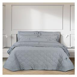 2163 Σετ Κουβερλί Υπέρδιπλο Microfiber ΓΚΡΙ 220x240cm Greenwich Polo Club