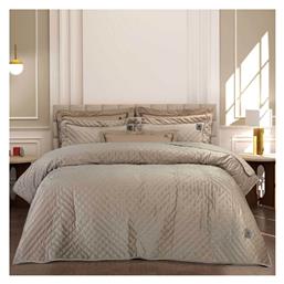 3432 Κουβερλί Υπέρδιπλο Microfiber Μπεζ 240x250cm Greenwich Polo Club