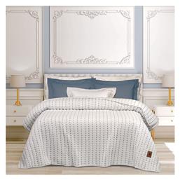 3464 Κουβερλί Υπέρδιπλο Microsatin Ιβουάρ 230x250cm Greenwich Polo Club