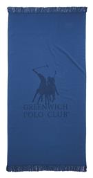 3779 Πετσέτα Θαλάσσης με Κρόσσια Μπλε 170x80εκ. Greenwich Polo Club