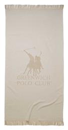 3780 Πετσέτα Θαλάσσης με Κρόσσια Μπεζ 170x80εκ. Greenwich Polo Club