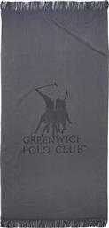 Greenwich Polo Club 3783 Πετσέτα Θαλάσσης Βαμβακερή Γκρι με Κρόσσια 170x80εκ.