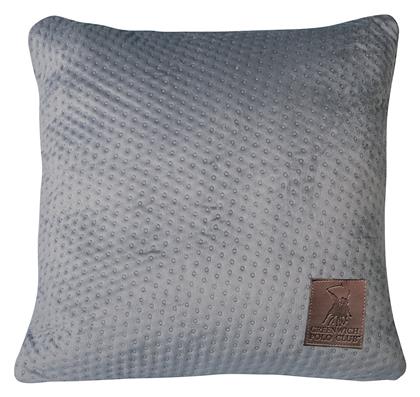 Μαξιλάρι Καναπέ 2795 από Βελούδο Γκρι 42x42εκ. Greenwich Polo Club