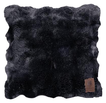 Μαξιλάρι Καναπέ 3938 από Γούνα Black 40x40εκ. Greenwich Polo Club