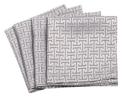 Πετσέτα Φαγητού Σετ 4τμχ 3008 Silver 40x40εκ. Greenwich Polo Club