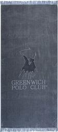 Greenwich Polo Club Πετσέτα Θαλάσσης με Κρόσσια Γκρι 170x70εκ.