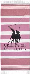 Greenwich Polo Club Πετσέτα Θαλάσσης Παρεό με Κρόσσια Ροζ 170x80εκ. από το 24home