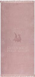 Greenwich Polo Club Πετσέτα Θαλάσσης Παρεό με Κρόσσια Ροζ 190x90εκ. από το Aithrio