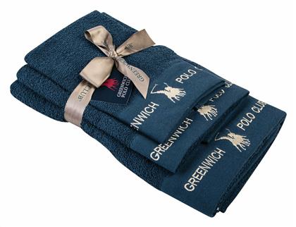 Σετ Πετσέτες Μπάνιου 3τμχ 2666 Μπλε Βάρους 480gr/m² Greenwich Polo Club