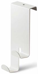 Κρεμάστρα Πόρτας Μεταλλική 2 Θέσεων Λευκή 6.5x3.5x17εκ. Grekon