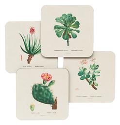 Botanical Cacti by Kokonote Σουβέρ από Φελλό Πολύχρωμο 9x9cm 4τμχ Grupo Erik