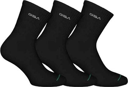 GSA Αθλητικές Κάλτσες Μαύρες 3 Ζεύγη