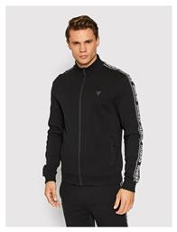 Ανδρική Φούτερ Ζακέτα με Τσέπες Μαύρη Guess