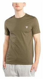 Ανδρικό T-shirt Χακί με Λογότυπο Guess