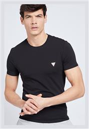 Ανδρικό T-shirt Μαύρο Μονόχρωμο Guess