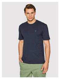 Ανδρικό T-shirt Navy Μπλε Μονόχρωμο Guess