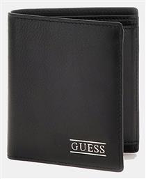 Boston Δερμάτινο Ανδρικό Πορτοφόλι Καρτών Μαύρο Guess