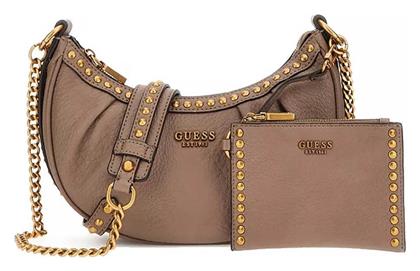 Clelia Σετ Γυναικεία Τσάντα Ώμου Καφέ Guess