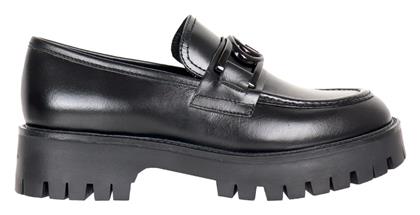 Δερμάτινα Γυναικεία Μοκασίνια Total Black Guess