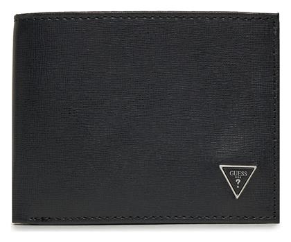 Δερμάτινο Ανδρικό Πορτοφόλι Μαύρο Guess