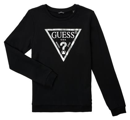 Fleece Παιδικό Φούτερ Μαύρο Guess