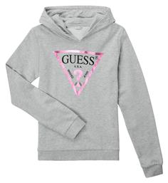 Fleece Παιδικό Φούτερ με Κουκούλα Γκρι Guess