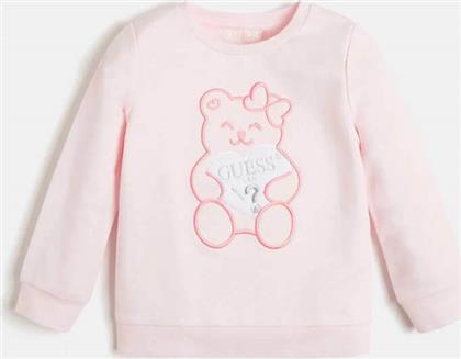 Fleece Παιδικό Φούτερ Ροζ Guess