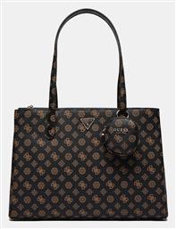 Γυναικεία Τσάντα Tote Χειρός Καφέ Guess