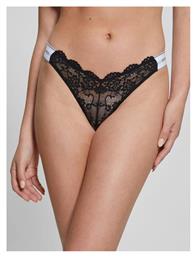 Γυναικείο String με Δαντέλα Μαύρο Guess