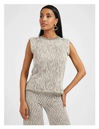 Juliette Αμάνικη Γυναικεία Μπλούζα Καλοκαιρινή Animal Print Γκρι Guess