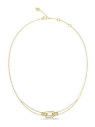 Κολιέ Διπλό από Ατσάλι με Ζιργκόν Guess