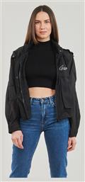 Κοντό Γυναικείο Μπουφάν για Χειμώνα Μαύρο Guess
