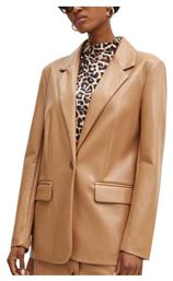 Μακρύ Γυναικείο Δερμάτινο Σακάκι Guess