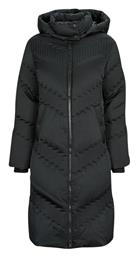 Μακρύ Γυναικείο Puffer Μπουφάν για Χειμώνα Μαύρο Guess