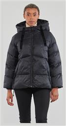 Μακρύ Γυναικείο Puffer Μπουφάν για Χειμώνα Μαύρο Guess