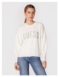 Μακρυμάνικο Γυναικείο Πουλόβερ Λευκό Guess