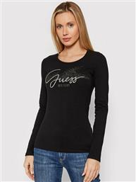 Guess Μακρυμάνικο Γυναικείο Top Μαύρο από το Spartoo