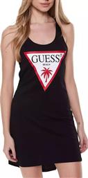 Mini Καλοκαιρινό All Day Φόρεμα Αμάνικο Μαύρο Guess