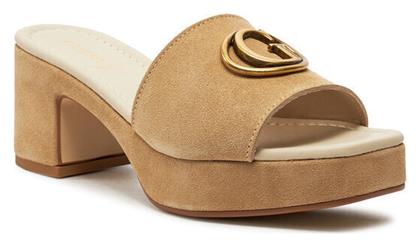 Mules με Τακούνι σε Μπεζ Χρώμα Guess