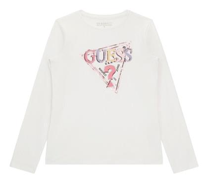 Παιδική Μπλούζα Μακρυμάνικη Λευκή Guess