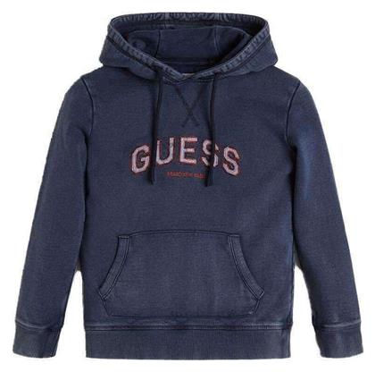 Παιδικό Φούτερ με Κουκούλα για Αγόρι Μπλε Guess