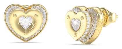 Σκουλαρίκια από Ατσάλι Επιχρυσωμένα με Πέτρες Guess