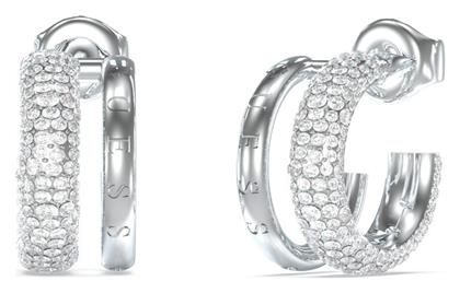 Σκουλαρίκια Κρίκοι από Ατσάλι με Πέτρες Guess